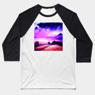 Purple Haze Landscape Baseball T-Shirt